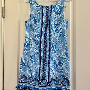 Lilly Pulitzer Mila Shift Dress in Blue Peri Turtley Awesome Size 0